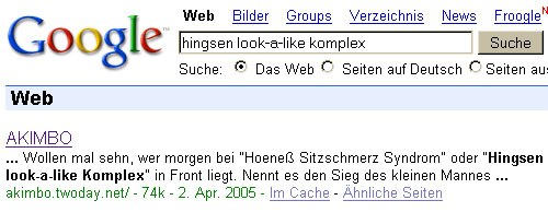 Hingsen look-a-like Komplex